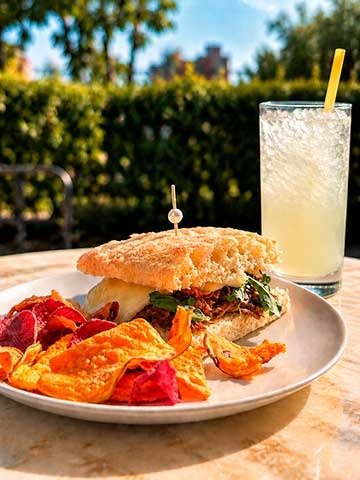 Bocados salados, sándwiches artesanales en pan focaccia en Bliss Soul Bakery Sabaneta